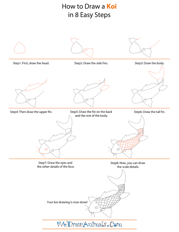 How to Draw a Koi Fish