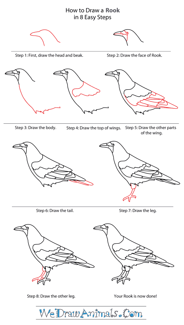 How to Draw a Rook - Step-By-Step Tutorial