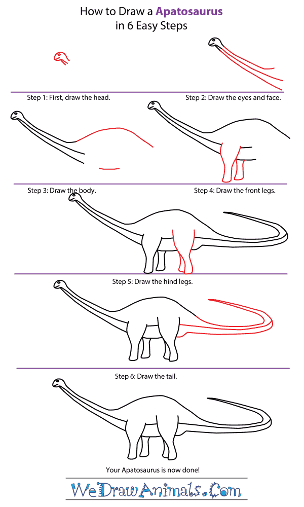 How to Draw an Apatosaurus - Step-by-Step Tutorial