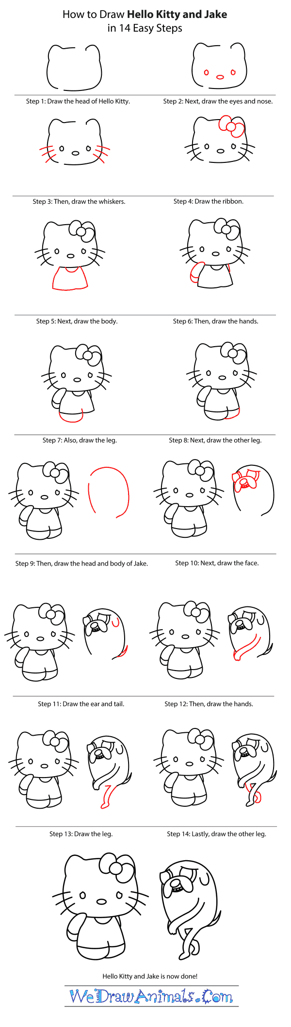 How to Draw Hello Kitty - Step-by-Step Tutorial
