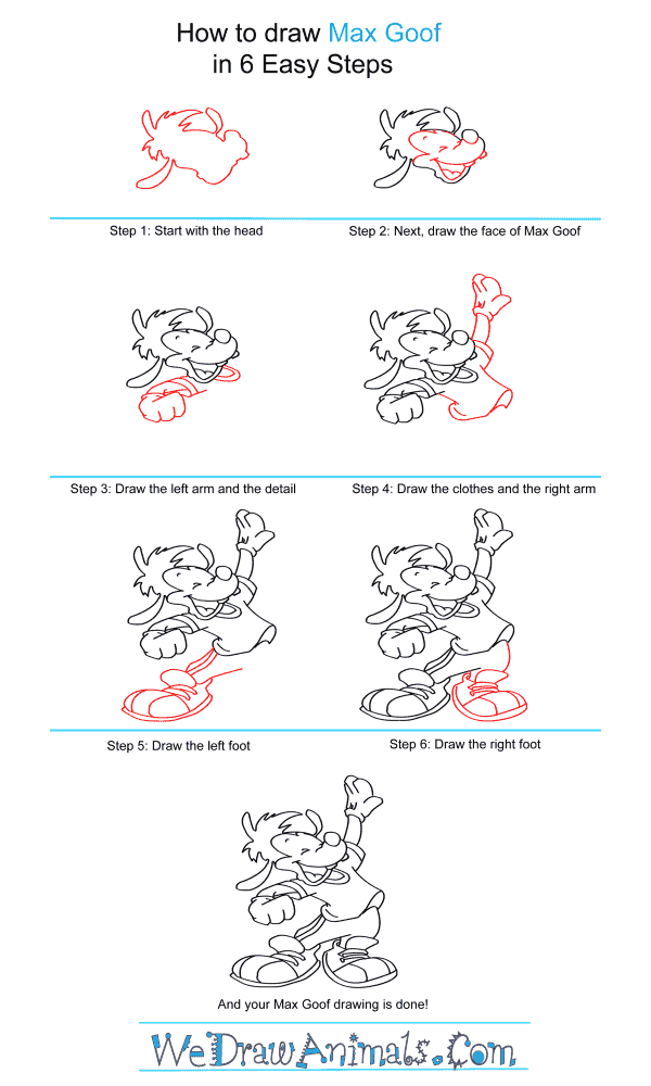 How to Draw Max Goof - Step-by-Step Tutorial