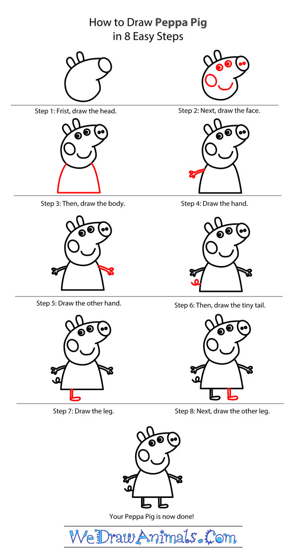 How to Draw Peppa Pig - Step-by-Step Tutorial