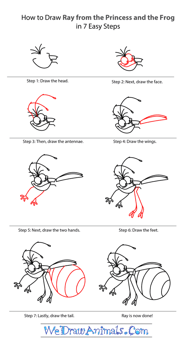 How To Draw Ray From The Princess And The Frog