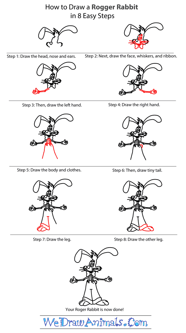 How to Draw Roger Rabbit - Step-by-Step Tutorial