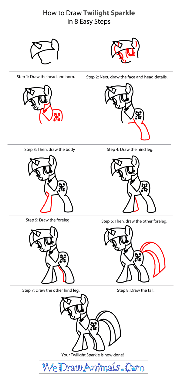 How to Draw Twilight Sparkle - Step-by-Step Tutorial