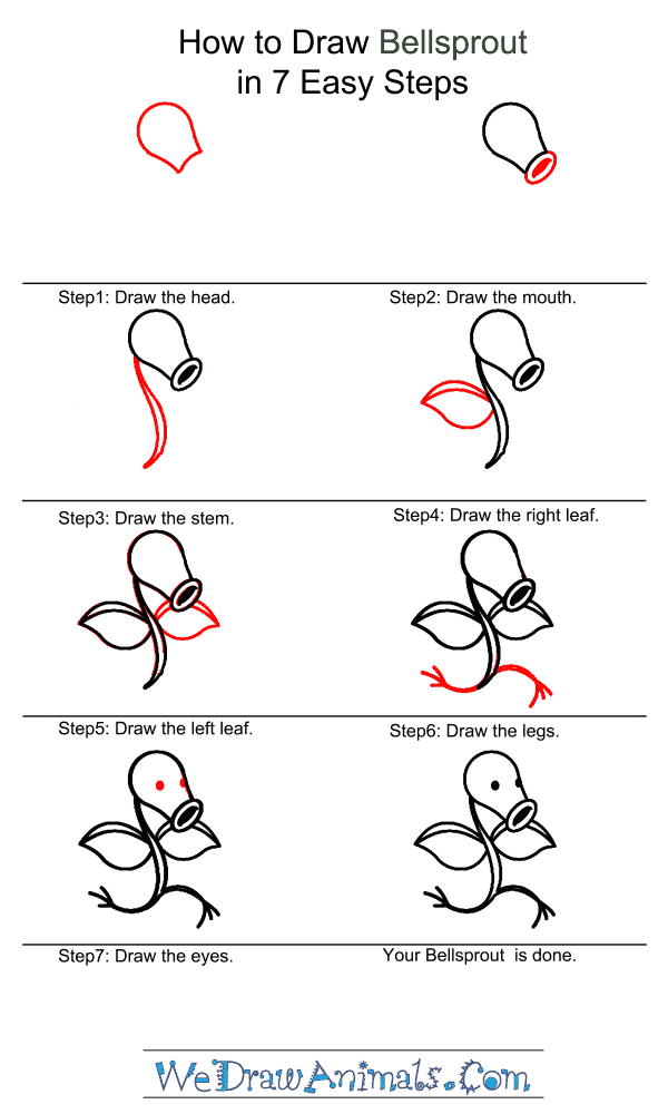 How to Draw Bellsprout - Step-by-Step Tutorial