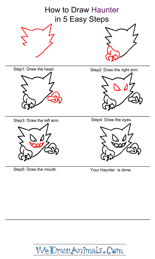 How to Draw Haunter - Step-by-Step Tutorial