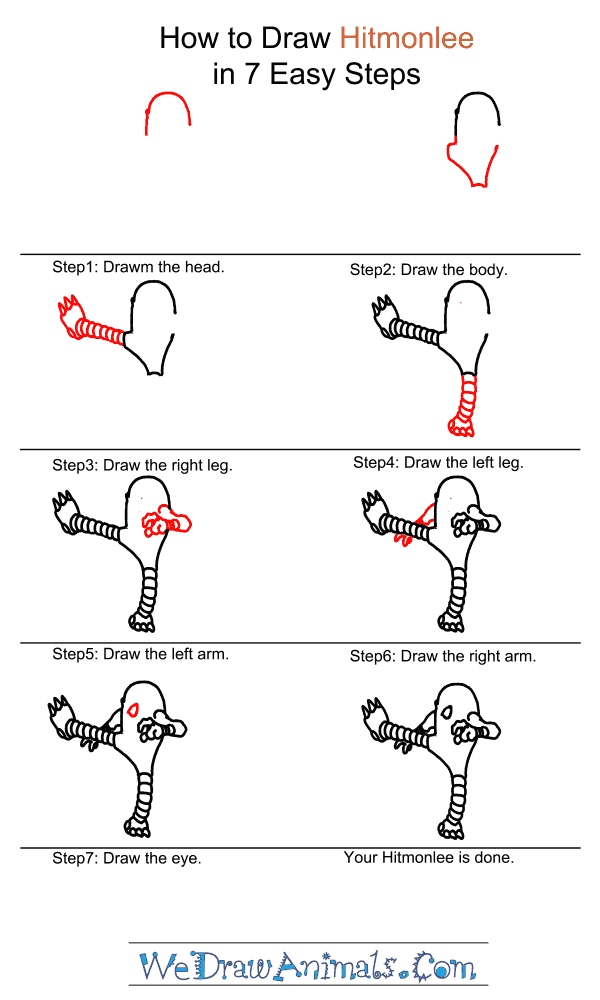 How to Draw Hitmonlee - Step-by-Step Tutorial