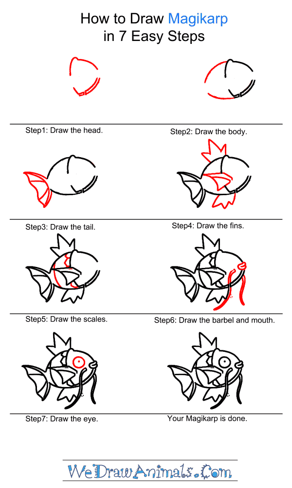 How to Draw Magikarp - Step-by-Step Tutorial