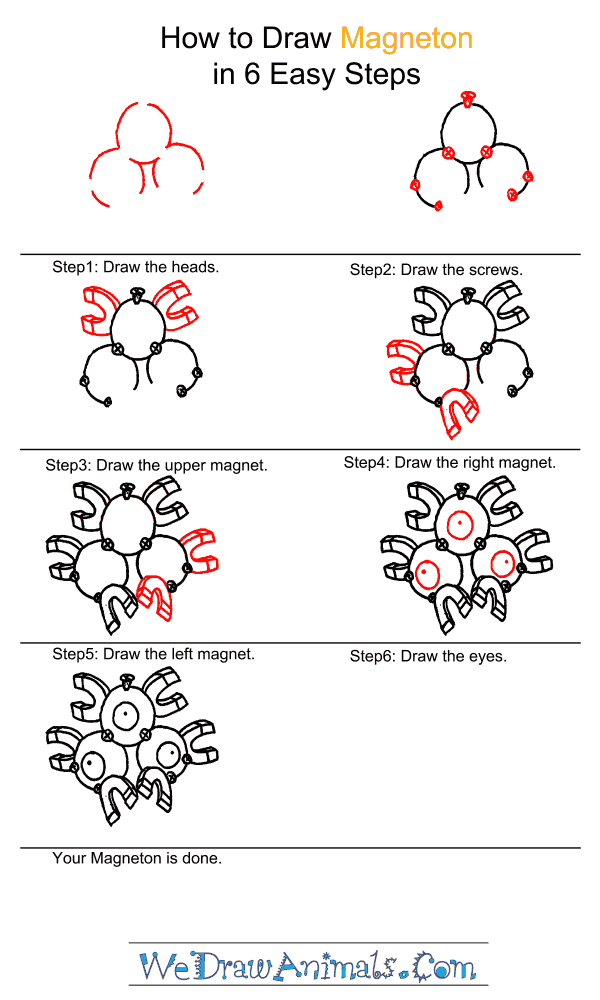How to Draw Magneton - Step-by-Step Tutorial