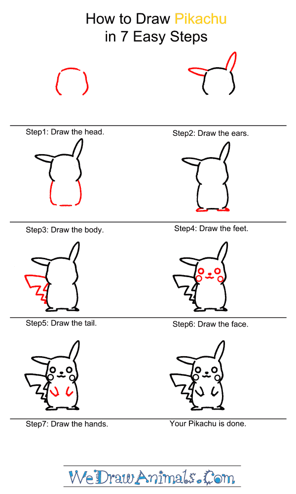 How to Draw Pikachu - Step-by-Step Tutorial