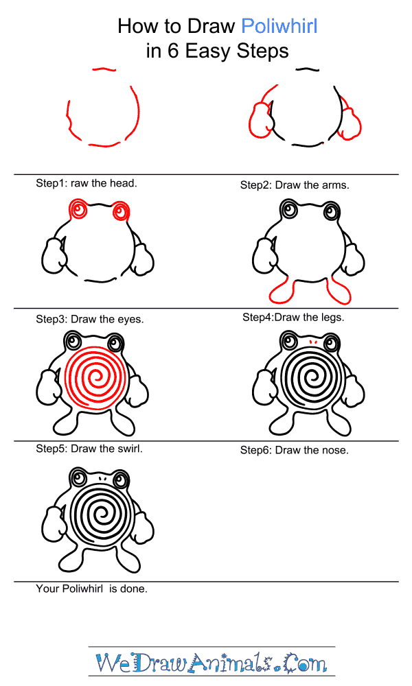 How to Draw Poliwhirl - Step-by-Step Tutorial