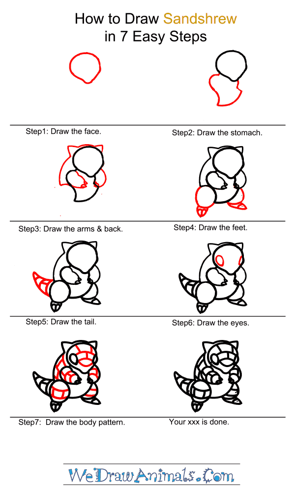 How to Draw Sandshrew - Step-by-Step Tutorial