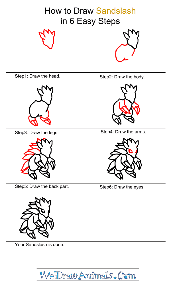 How to Draw Sandslash - Step-by-Step Tutorial