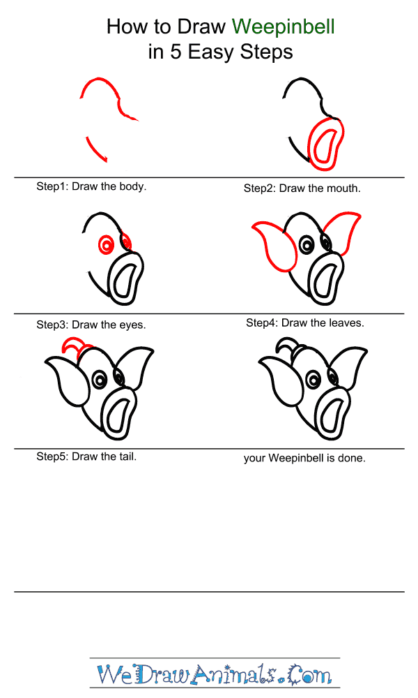 How to Draw Weepinbell - Step-by-Step Tutorial