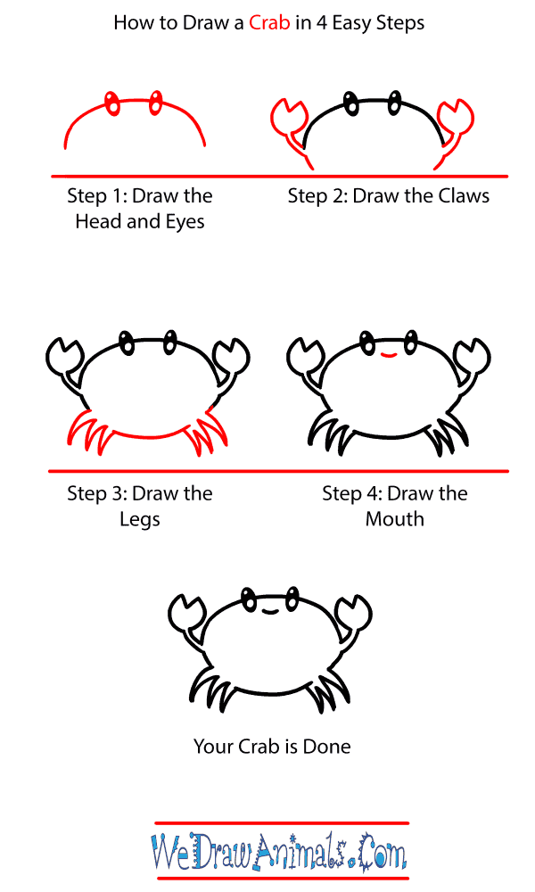 How to Draw a Baby Crab - Step-by-Step Tutorial