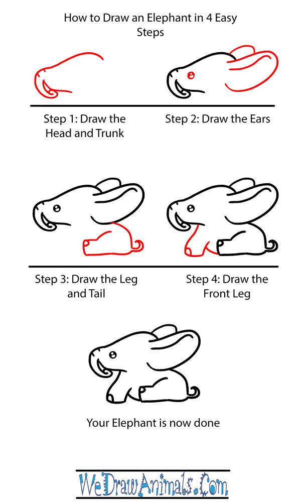How to Draw a Baby Elephant - Step-by-Step Tutorial