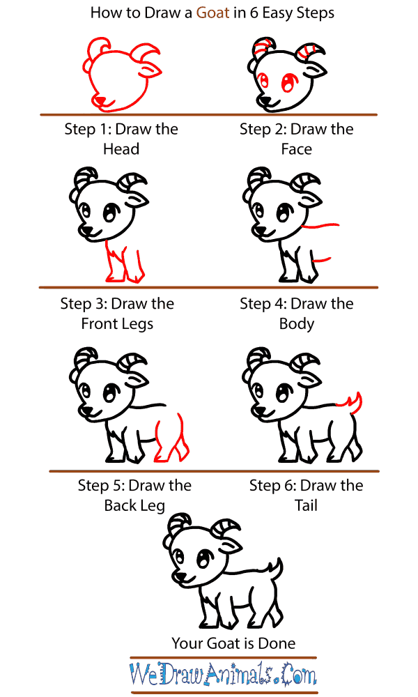 How to Draw a Baby Goat - Step-by-Step Tutorial