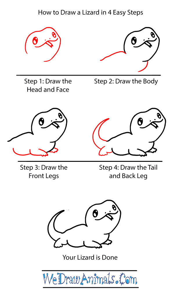 How to Draw a Baby Lizard - Step-by-Step Tutorial