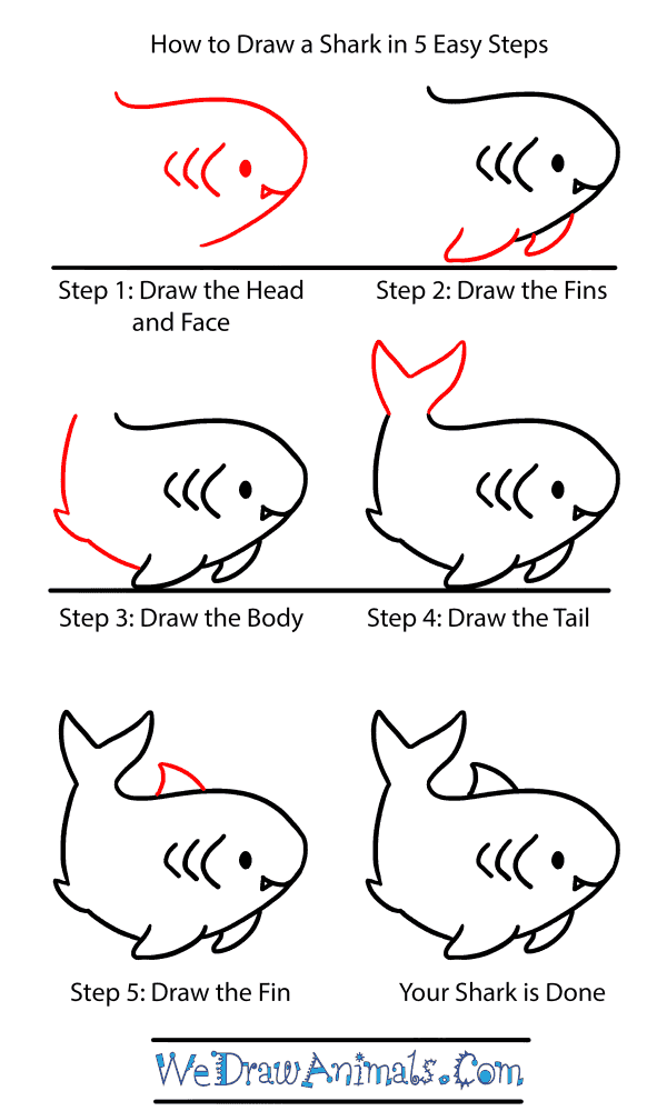 How to Draw a Baby Shark - Step-by-Step Tutorial