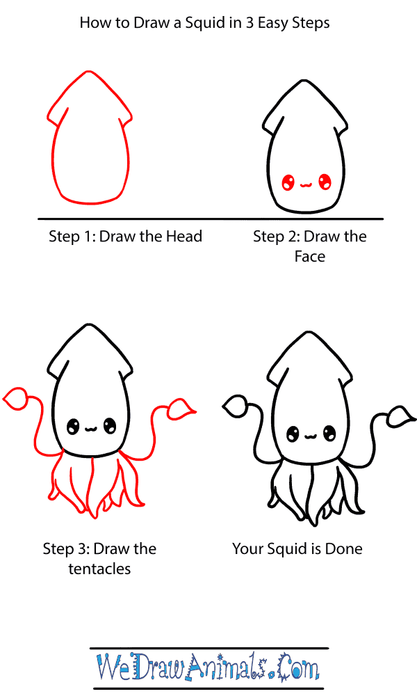 How to Draw a Baby Squid - Step-by-Step Tutorial