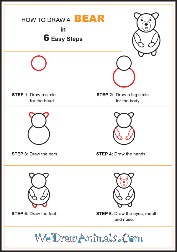 How to Draw a Bear for Kids - Step-by-Step Tutorial