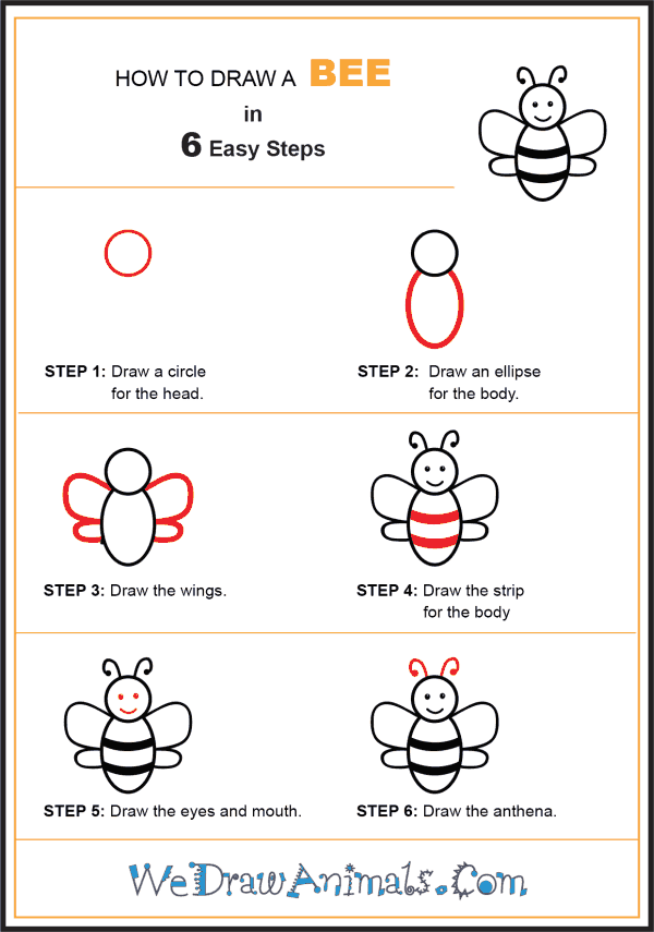 How to Draw a Bee for Kids - Step-by-Step Tutorial