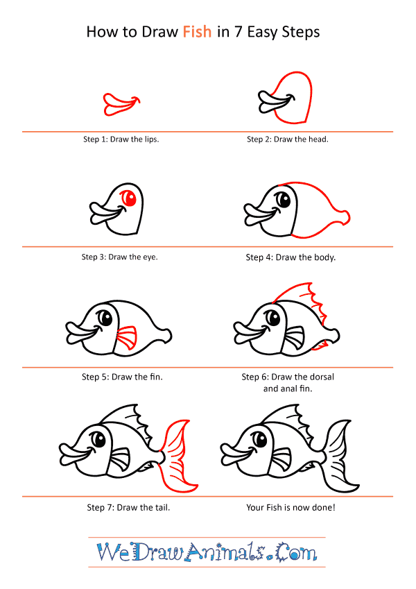 How to Draw a Cartoon Fish - Step-by-Step Tutorial