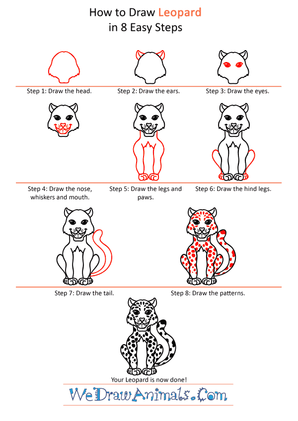 How to Draw a Cartoon Leopard - Step-by-Step Tutorial