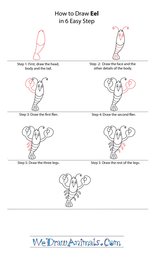 How to Draw a Cartoon Lobster - Step-by-Step Tutorial
