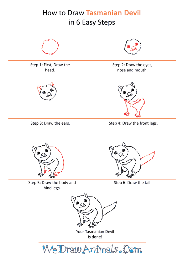 How to Draw a Cartoon Tasmanian Devil - Step-by-Step Tutorial