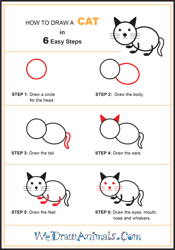 How to Draw a Cat for Kids - Step-by-Step Tutorial
