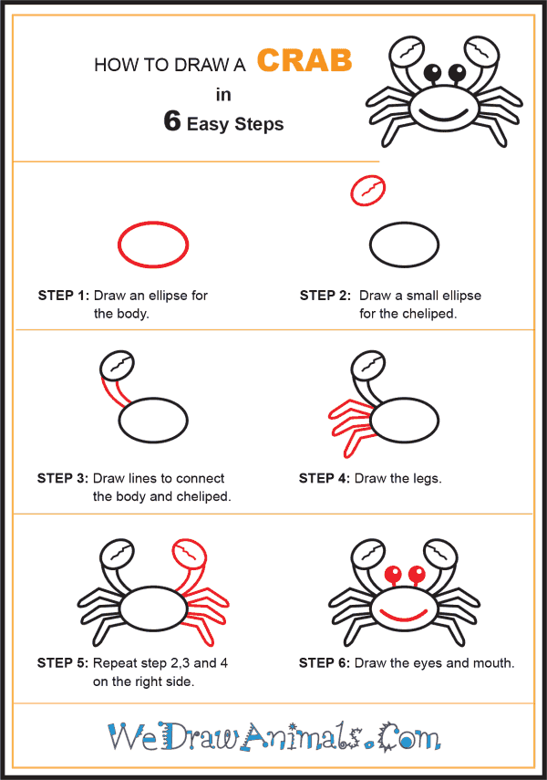 How to Draw a Crab for Kids - Step-by-Step Tutorial