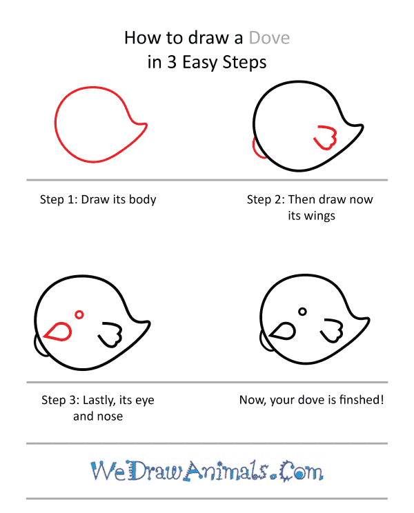 How to Draw a Cute Dove - Step-by-Step Tutorial