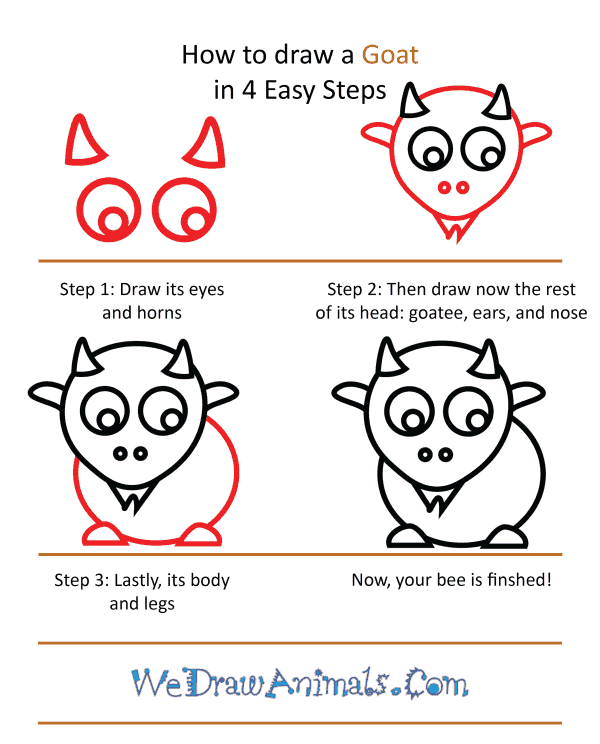 How to Draw a Cute Goat - Step-by-Step Tutorial