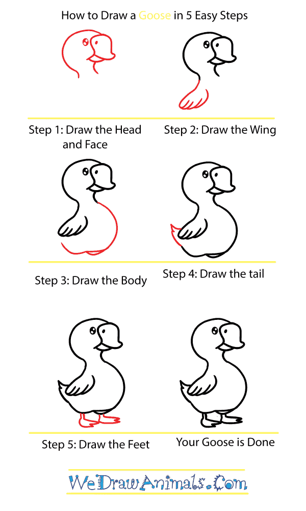 How to Draw a Cute Goose - Step-by-Step Tutorial