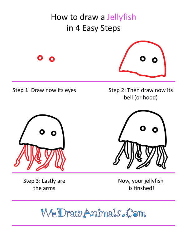 How to Draw a Cute Jellyfish - Step-by-Step Tutorial