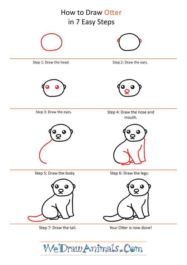 How to Draw a Cute Otter - Step-by-Step Tutorial