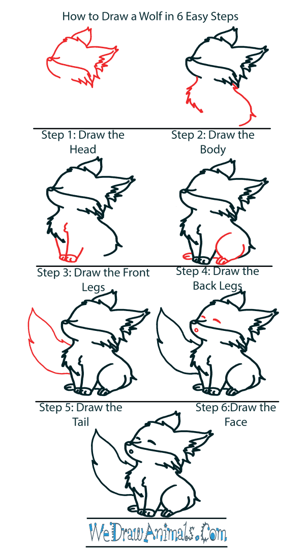 How to Draw a Cute Wolf Howling - Step-by-Step Tutorial