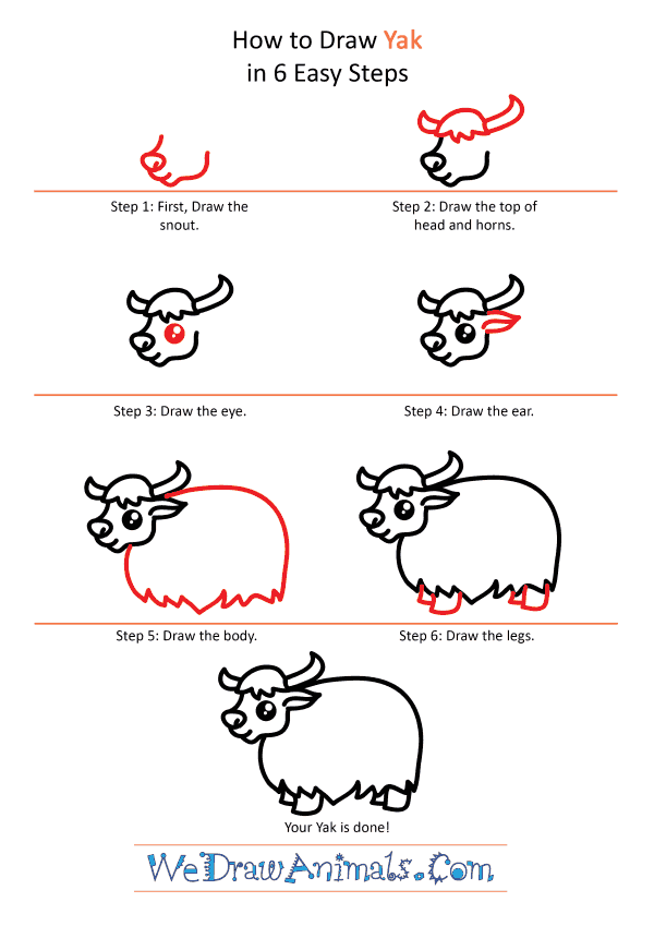 How to Draw a Cute Yak - Step-by-Step Tutorial