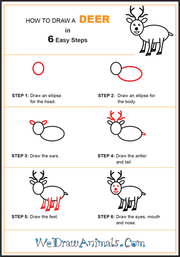 How to Draw a Deer for Kids - Step-by-Step Tutorial