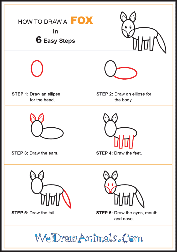 How to Draw a Fox for Kids - Step-by-Step Tutorial