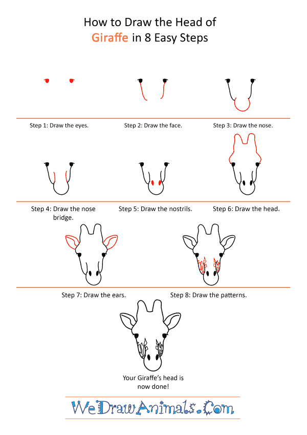 How to Draw a Giraffe Face - Step-by-Step Tutorial