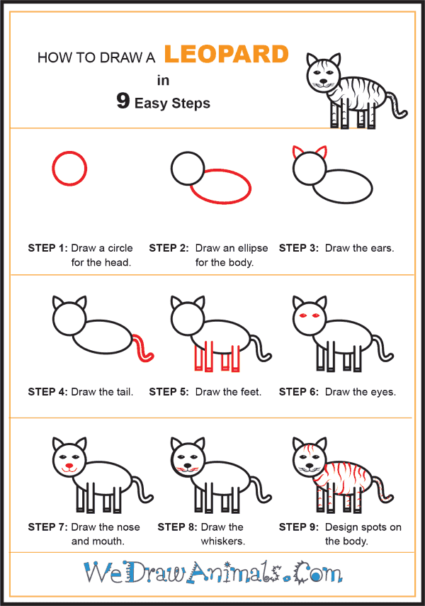 How to Draw a Leopard for Kids - Step-by-Step Tutorial