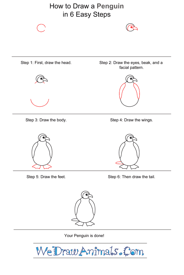 How to Draw a Penguin for Kids - Step-by-Step Tutorial