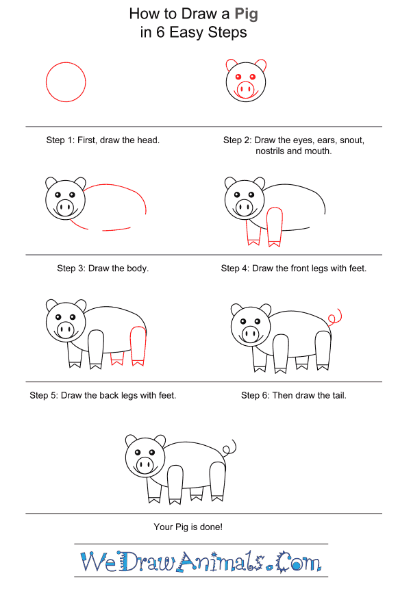 How to Draw a Pig for Kids - Step-by-Step Tutorial