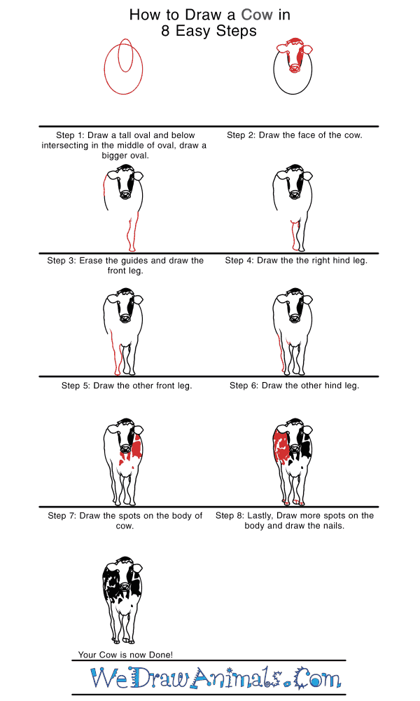 How to Draw a Realistic Cow - Step-by-Step Tutorial