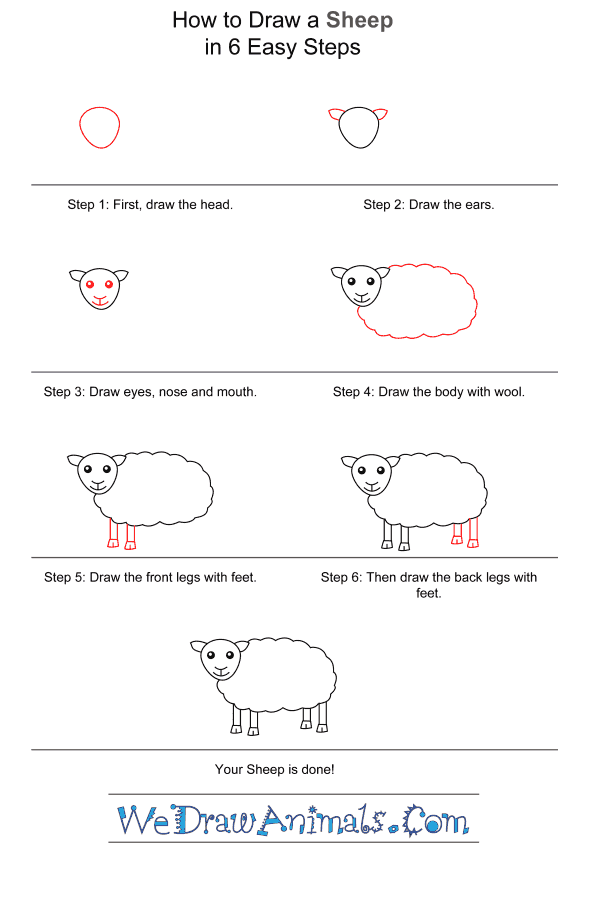 How to Draw a Sheep for Kids - Step-by-Step Tutorial