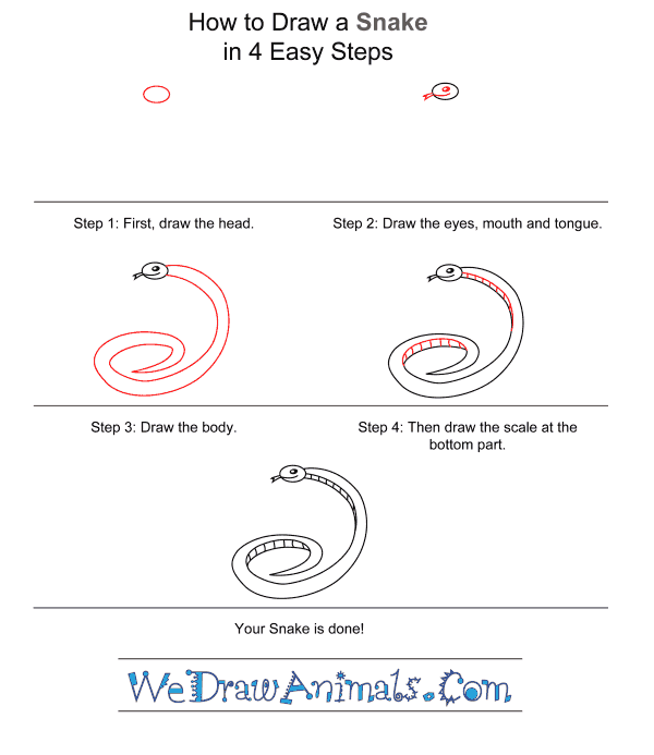 How to Draw a Snake for Kids - Step-by-Step Tutorial