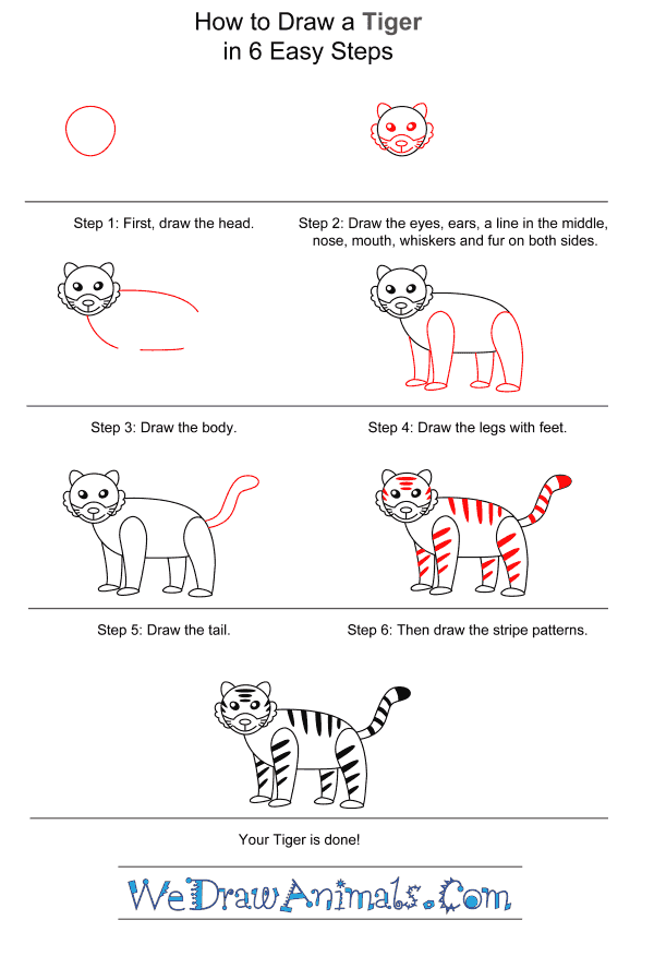 How to Draw a Tiger for Kids - Step-by-Step Tutorial